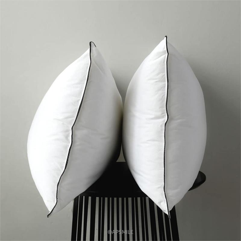 Goose Feather Down Pillows -Set of 2 Soft Bed Pillows for Sleeping  Organic Cotton Queen Size el- Pillows