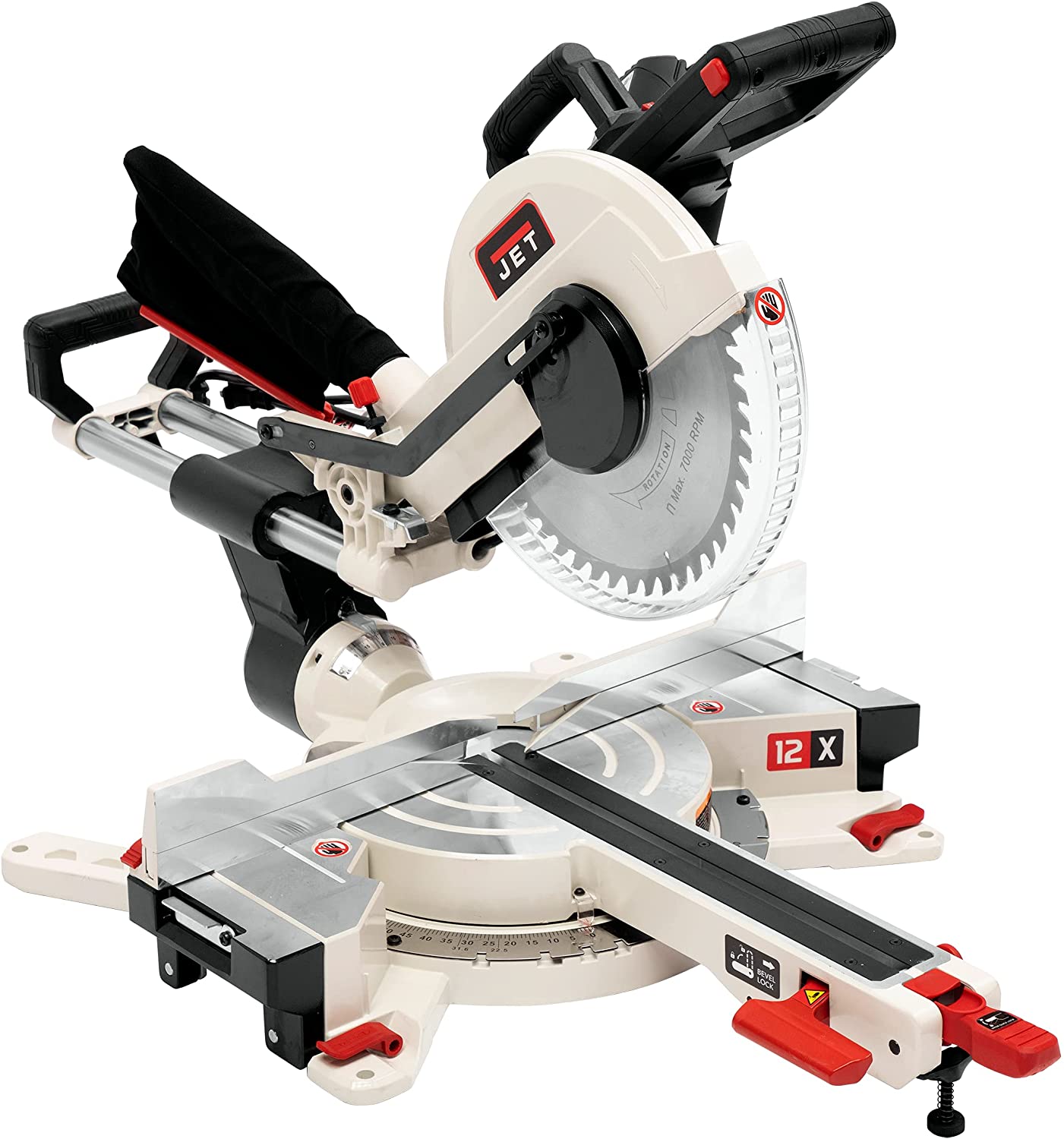 low price JET JMS-12X， 12-Inch Sliding Dual-Bevel Compound Miter Saw (707212) Metal wall plate
