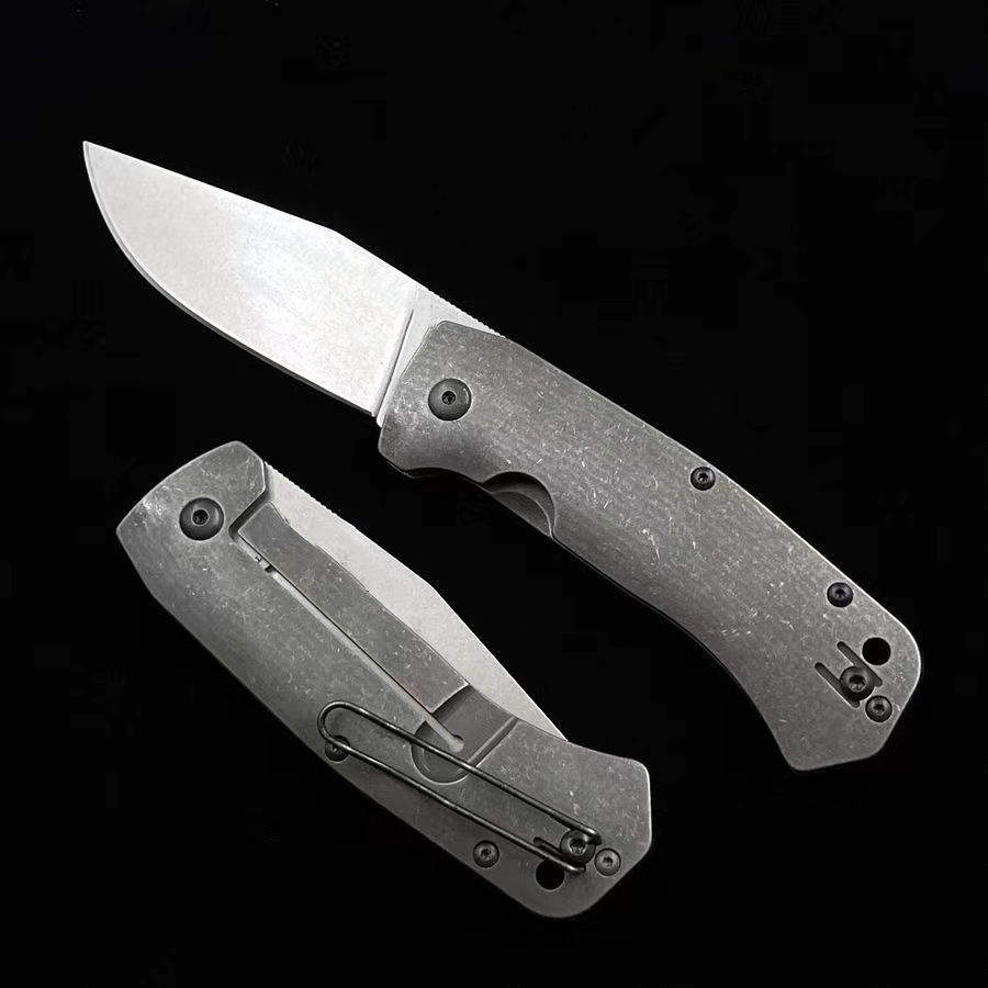High  Hardness Folding Knife D2 Blade Titanium Alloy Handle Saber Outdoor Safety Pocket EDC Tool HW549
