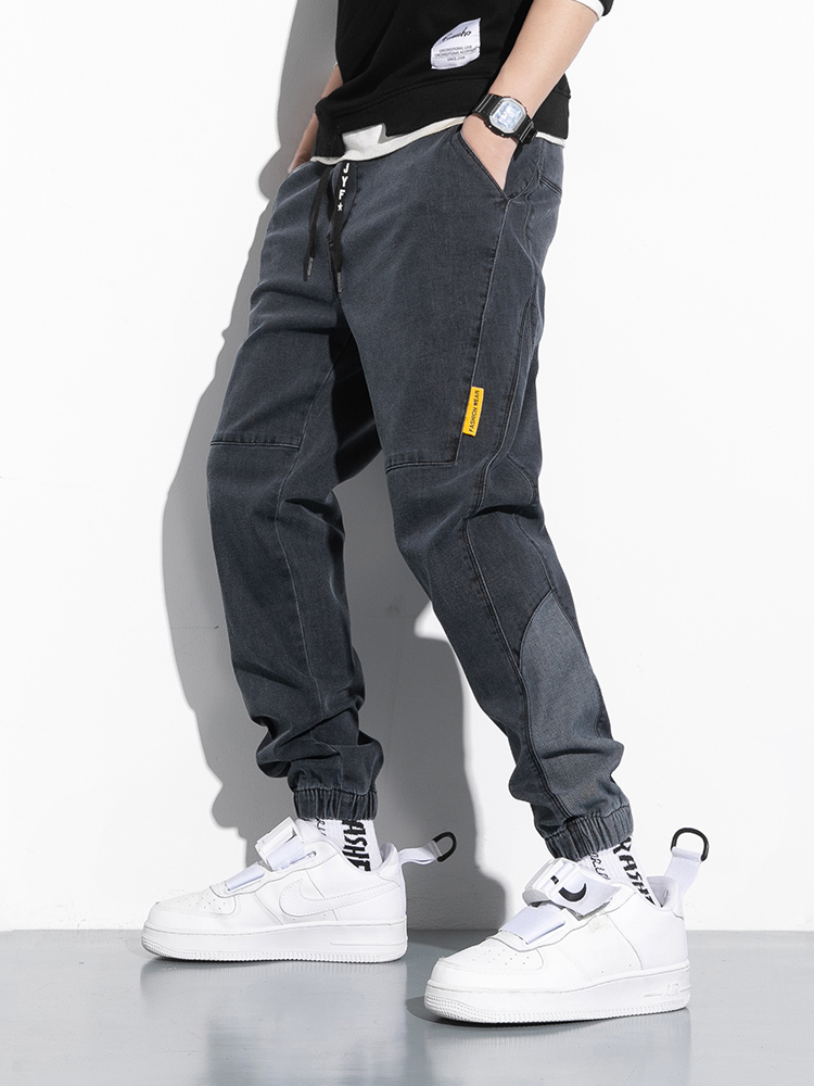 Spring Summer Blue Black Baggy Jeans Men Stretched Cotton Streetwear Denim Joggers Casual  Harem Jeans Pants Plus Size 8XL