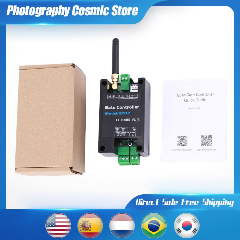 G202 2G Remote Control 200 Users GSM Gate Opener Relay Switch Door Access Wireless Door Opener By Free Call 850/900/1800/1900MHz