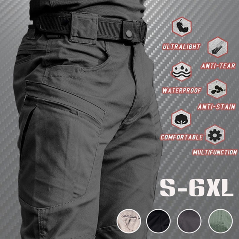  Men's Lightweight Tactical Pants Breathable Summer Casual Army Military Long Trousers Male Waterproof Quick Dry Cargo Pants