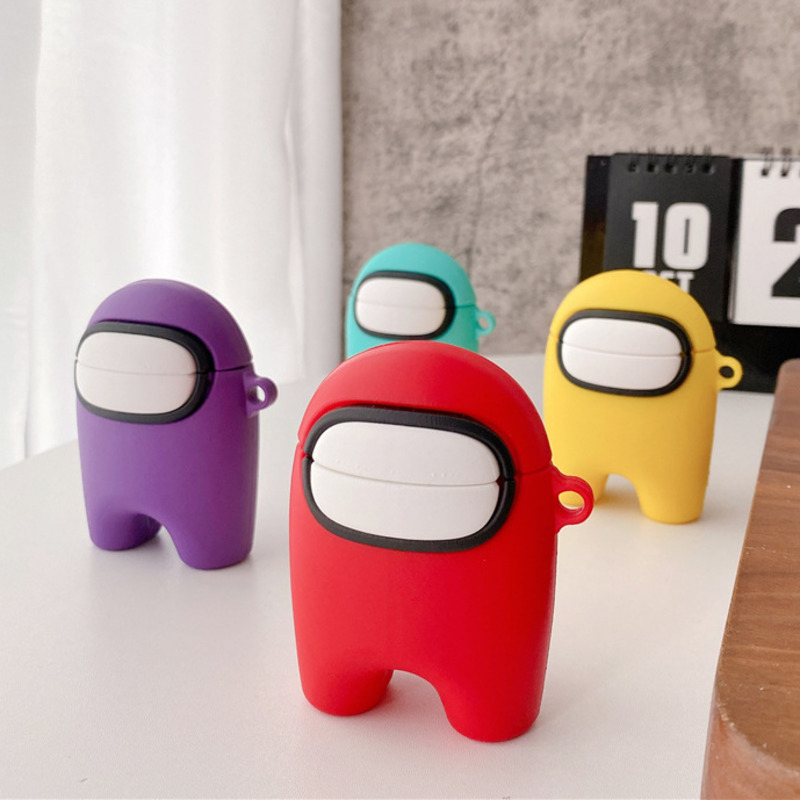3D Cute Among Us Casual Games Earphone Case for Apple Air pods 1 2 Pro Wireless Bluetooth Headset Headphone For Airpod 3 Cover