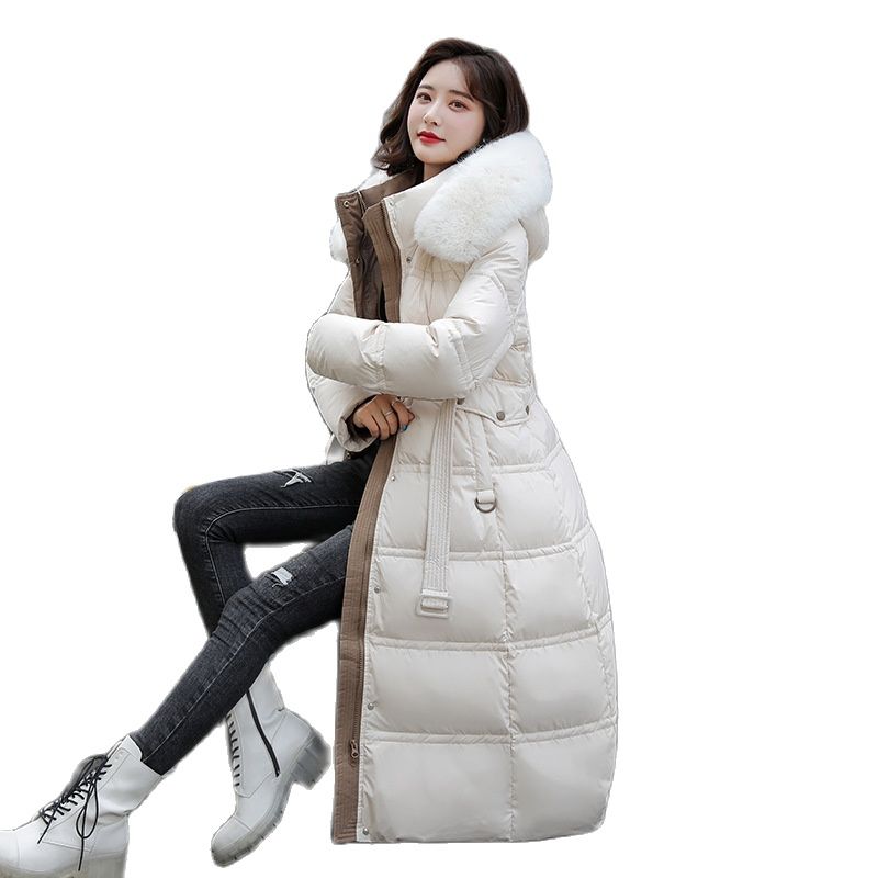  Winter Jacket Women Parkas Big Fur Collar Mid-Length Slim Slimming High-End Down Coats Women Winter  Tide