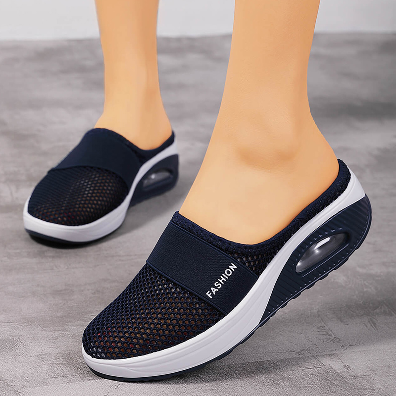 Mesh Women Flats Footwear Platform Sneakers Slip-On Orthopedic Flat shoes Cushion Sandals Walking Slippers Female Slides