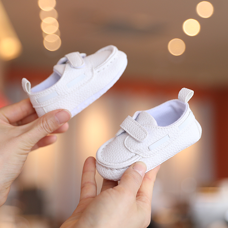  VALEN SINA Baby Shoes White Christening Baptismal Moccasins Infant  Girls Slip-On Peas Shoes Walking Shoe