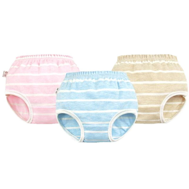 3 Piece/Lot Kids Cotton Panties Girl Boy Baby Infant Newborn  Stripe Underpants For Children High- Gifts CN