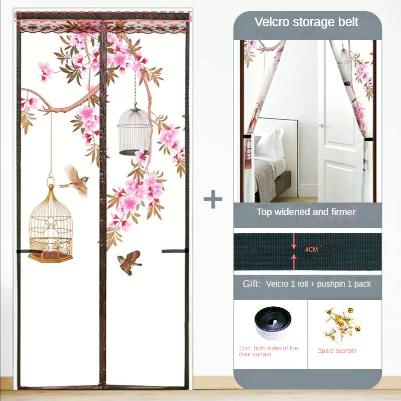 Air Conditioning Curtain Magnet Suction Wind Cooling Protection Magnetic Non-perforation Bedroom Partition Curtains Door Screen