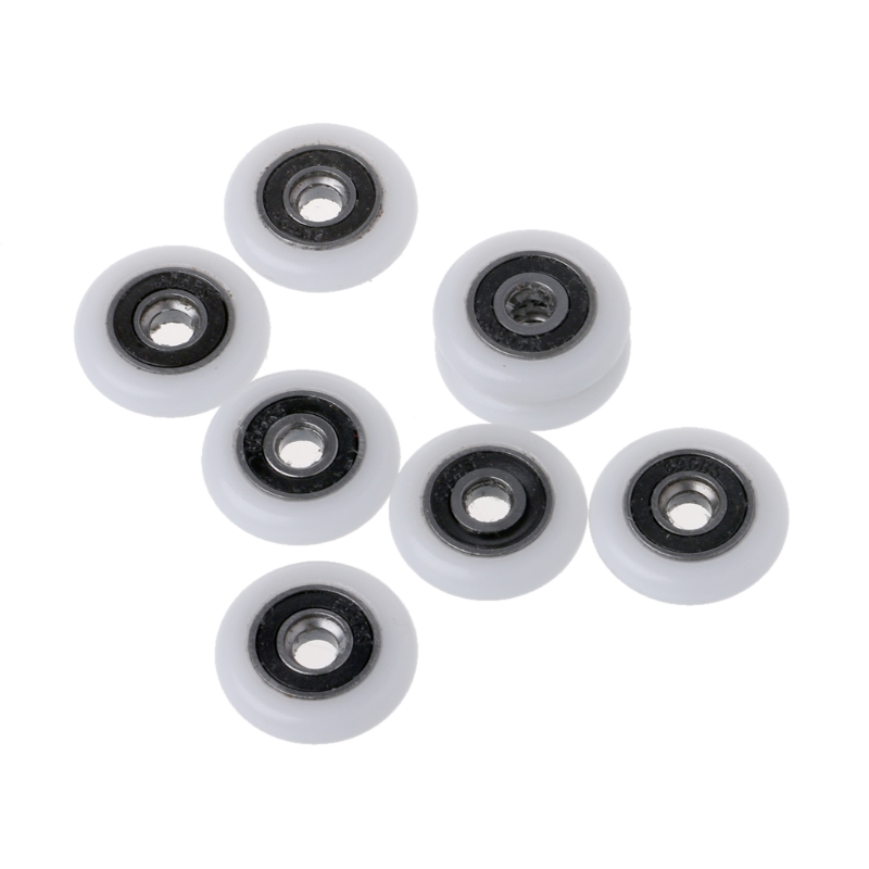 8 Pcs Shower Door Runner Rollers Wheels Pulleys Replacement Parts 23mm Diameter