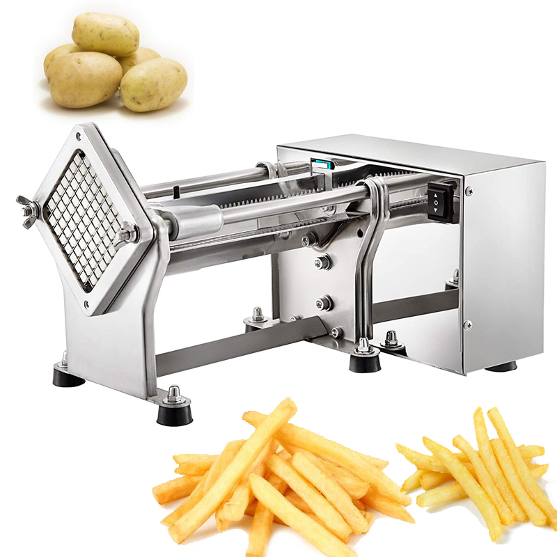 Electric potato cutter  French Fries Cutter Potato Chip Carrot Cutter Slicer Stainless Steel Vegetable Fruit Shredding Machine