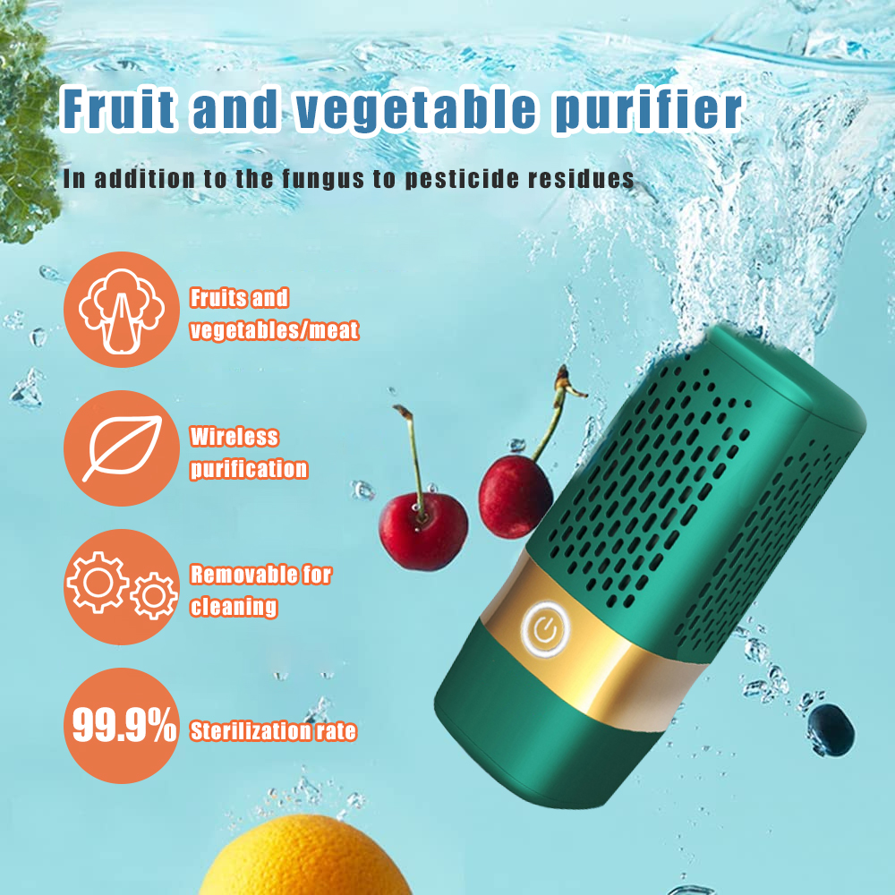 Vegetable Purifier Capsule Shape Fruit Vegetable Washing Machine Wireless Food Disinfect Vegetables Washers Cleaner Machine