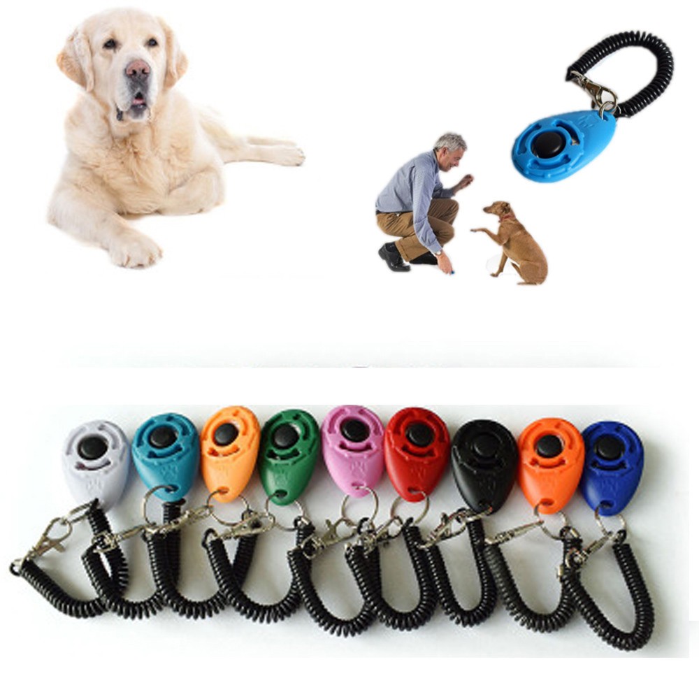 1piece Dog Pet Plastic Training Clicker Puppy Key Chain Dog Repeller 3 In 1 Puppy Trainer Products Accessories Free Shipping
