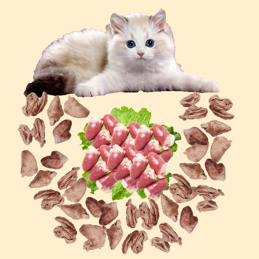 Natural chicken heart freeze dried chicken heart for dog food freeze dried cat pet snacks treat