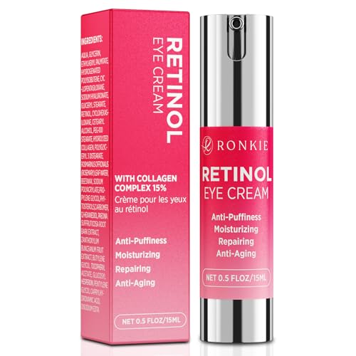 Retinol Eye Cream for Dark Circles: Anti-Wrinkle Eye Cream with Hyaluronic Acid - Reduce Under Eye Bags