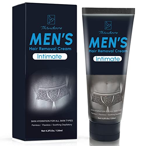 Intimate/Private Hair Removal Cream For Men, For Unwanted Male Hair in Private Area, Effective & Painless Depilatory Cream, Suitable For All Skin Types