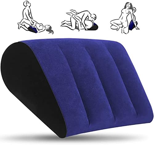 Prosixtoy Sex Position Pillow Inflatable Sex Cushion - Sex Inflatable Pillow for Deeper Position Support Adults Sex Toy Inflatable Ramp Sex Furniture Couples Toy Bedroom for Men Women Couples (Blue)