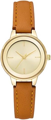 Amazon Essentials Women's Faux Leather Strap Watch