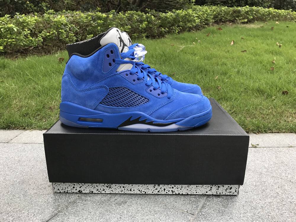 PK AIR JORDAN 5 V BLUE SUEDE GAME ROYAL