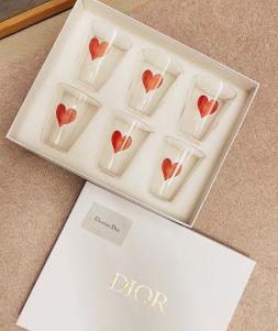 Brand replica christian dior home glass check n dior hearts